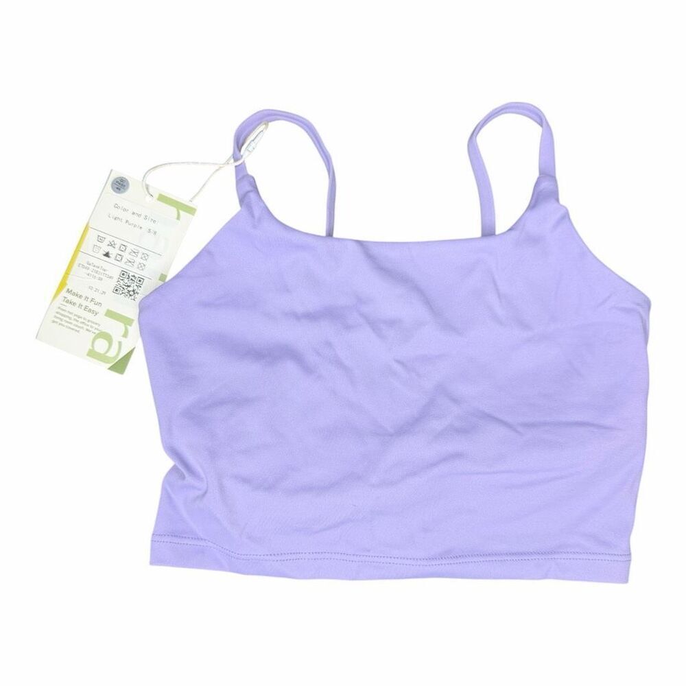 NEW Halara Girls Light Purple Active Tank Top Built-In Bra Size S/8